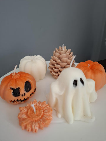 Handmade Halloween & Autumn Candles  Set of 6