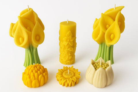 Floral Candles  Handmade Scented Flower