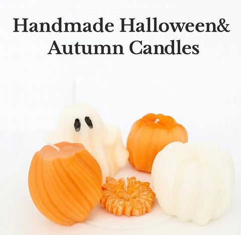 Handmade Halloween & Autumn Candles set of 5