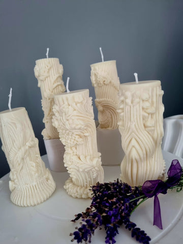 Luxury Sculpted Pillar Candle